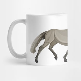 Fjord Pony trotting in the Autumn Sunset Mug